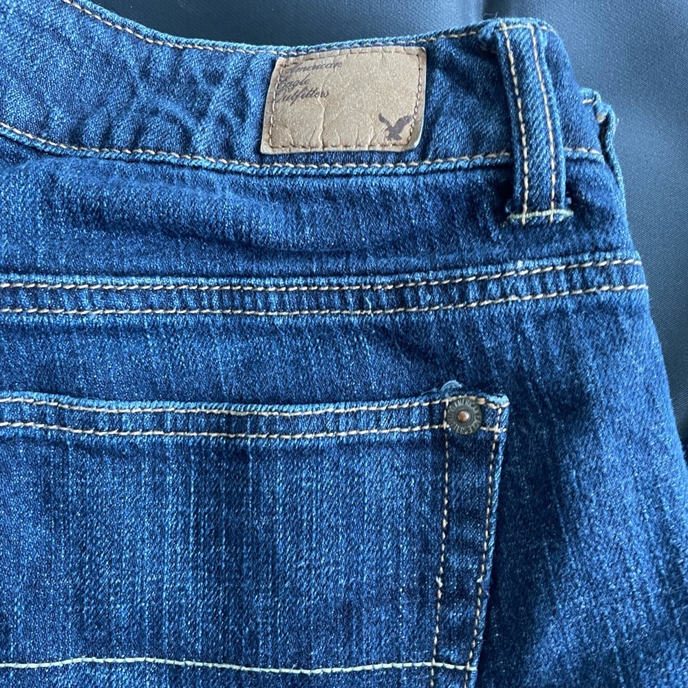 American Eagle Stretch Blue Denim Jeans- sz 4 boyfriend
